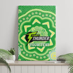 Custom BBL Thunder Cricket Canvas Wall Art 2024 Aboriginal Art