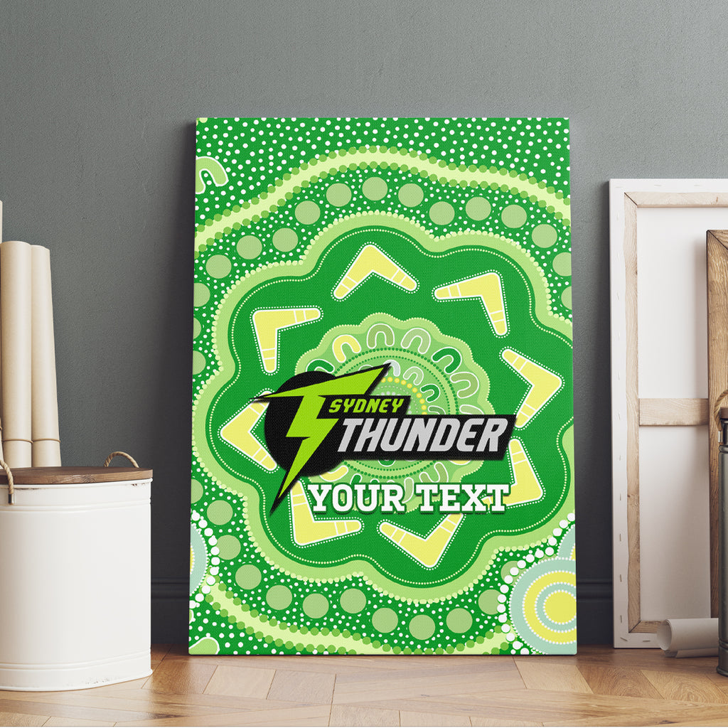 Custom BBL Thunder Cricket Canvas Wall Art 2024 Aboriginal Art