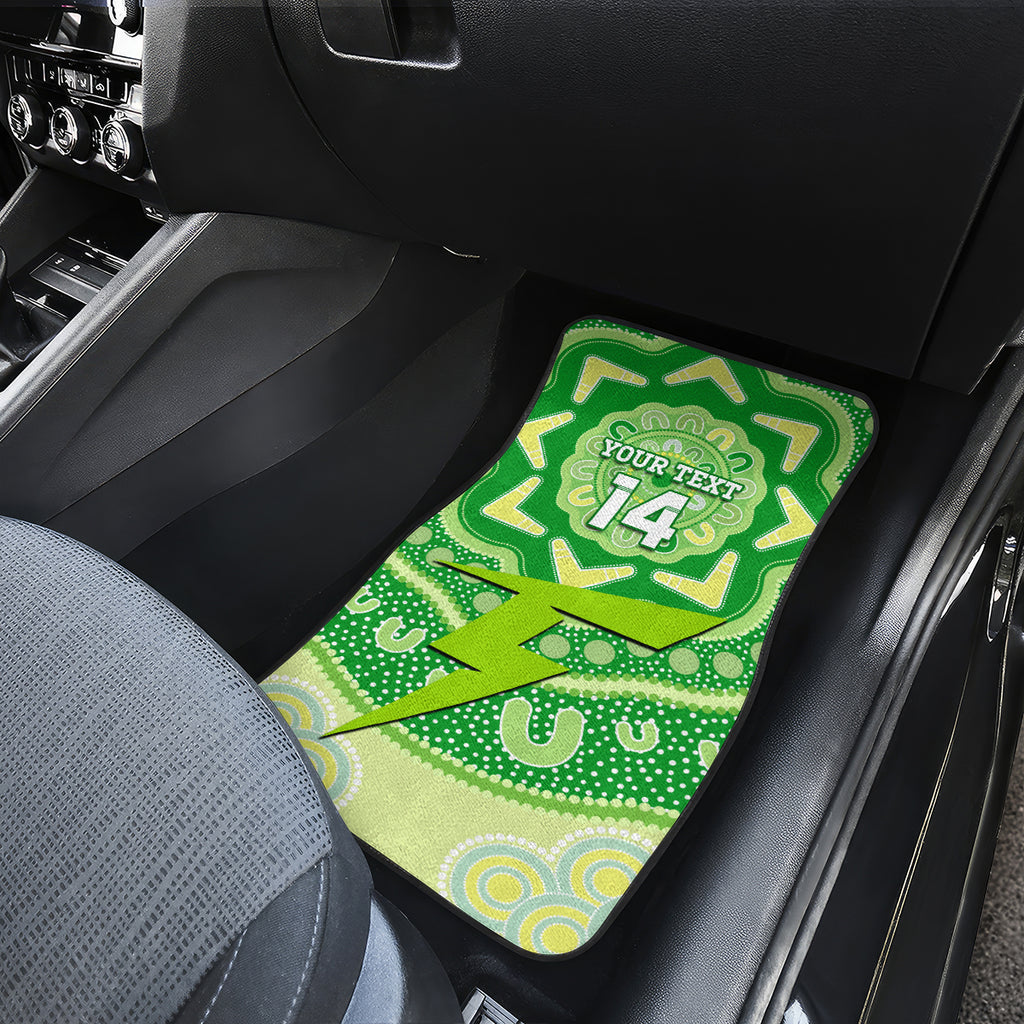 Custom BBL Thunder Cricket Car Mats 2024 Aboriginal Art