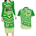Custom BBL Thunder Cricket Couples Matching Long Sleeve Bodycon Dress and Hawaiian Shirt 2024 Aboriginal Art
