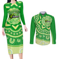 Custom BBL Thunder Cricket Couples Matching Long Sleeve Bodycon Dress and Long Sleeve Button Shirt 2024 Aboriginal Art
