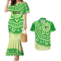 Custom BBL Thunder Cricket Couples Matching Mermaid Dress and Hawaiian Shirt 2024 Aboriginal Art