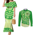 Custom BBL Thunder Cricket Couples Matching Mermaid Dress and Long Sleeve Button Shirt 2024 Aboriginal Art
