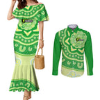Custom BBL Thunder Cricket Couples Matching Mermaid Dress and Long Sleeve Button Shirt 2024 Aboriginal Art