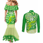 Custom BBL Thunder Cricket Couples Matching Mermaid Dress and Long Sleeve Button Shirt 2024 Aboriginal Art