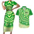 Custom BBL Thunder Cricket Couples Matching Short Sleeve Bodycon Dress and Hawaiian Shirt 2024 Aboriginal Art