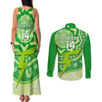 Custom BBL Thunder Cricket Couples Matching Tank Maxi Dress and Long Sleeve Button Shirt 2024 Aboriginal Art