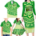 Custom BBL Thunder Cricket Family Matching Long Sleeve Bodycon Dress and Hawaiian Shirt 2024 Aboriginal Art