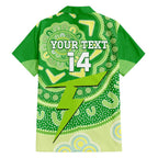 Custom BBL Thunder Cricket Family Matching Long Sleeve Bodycon Dress and Hawaiian Shirt 2024 Aboriginal Art