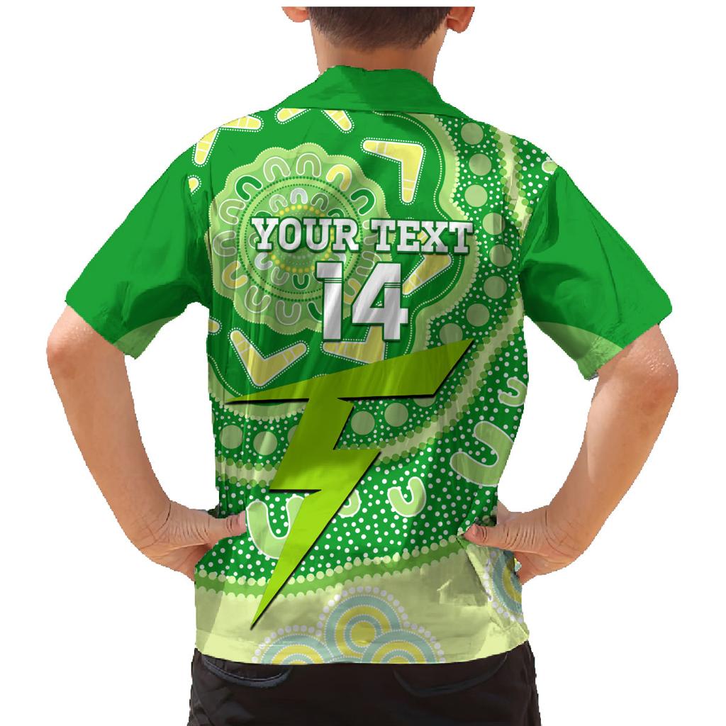Custom BBL Thunder Cricket Family Matching Mermaid Dress and Hawaiian Shirt 2024 Aboriginal Art