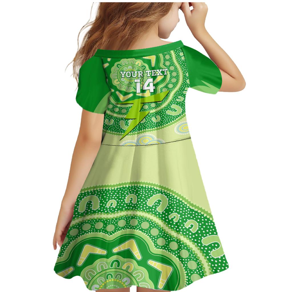 Custom BBL Thunder Cricket Family Matching Mermaid Dress and Hawaiian Shirt 2024 Aboriginal Art