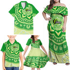 Custom BBL Thunder Cricket Family Matching Off Shoulder Maxi Dress and Hawaiian Shirt 2024 Aboriginal Art