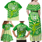 Custom BBL Thunder Cricket Family Matching Off Shoulder Maxi Dress and Hawaiian Shirt 2024 Aboriginal Art
