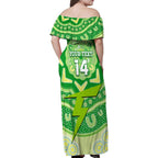 Custom BBL Thunder Cricket Family Matching Off Shoulder Maxi Dress and Hawaiian Shirt 2024 Aboriginal Art