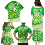 Custom BBL Thunder Cricket Family Matching Puletasi and Hawaiian Shirt 2024 Aboriginal Art