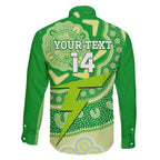 Custom BBL Thunder Cricket Family Matching Puletasi and Hawaiian Shirt 2024 Aboriginal Art