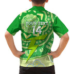 Custom BBL Thunder Cricket Family Matching Short Sleeve Bodycon Dress and Hawaiian Shirt 2024 Aboriginal Art