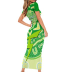 Custom BBL Thunder Cricket Family Matching Short Sleeve Bodycon Dress and Hawaiian Shirt 2024 Aboriginal Art