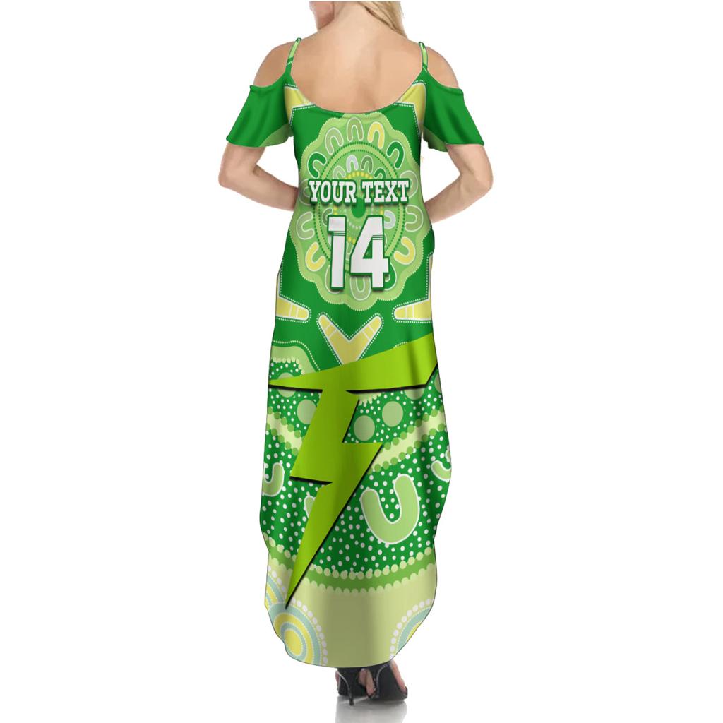 Custom BBL Thunder Cricket Family Matching Summer Maxi Dress and Hawaiian Shirt 2024 Aboriginal Art