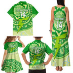 Custom BBL Thunder Cricket Family Matching Tank Maxi Dress and Hawaiian Shirt 2024 Aboriginal Art