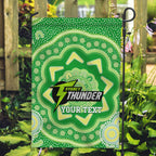Custom BBL Thunder Cricket Garden Flag 2024 Aboriginal Art