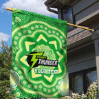 Custom BBL Thunder Cricket Garden Flag 2024 Aboriginal Art