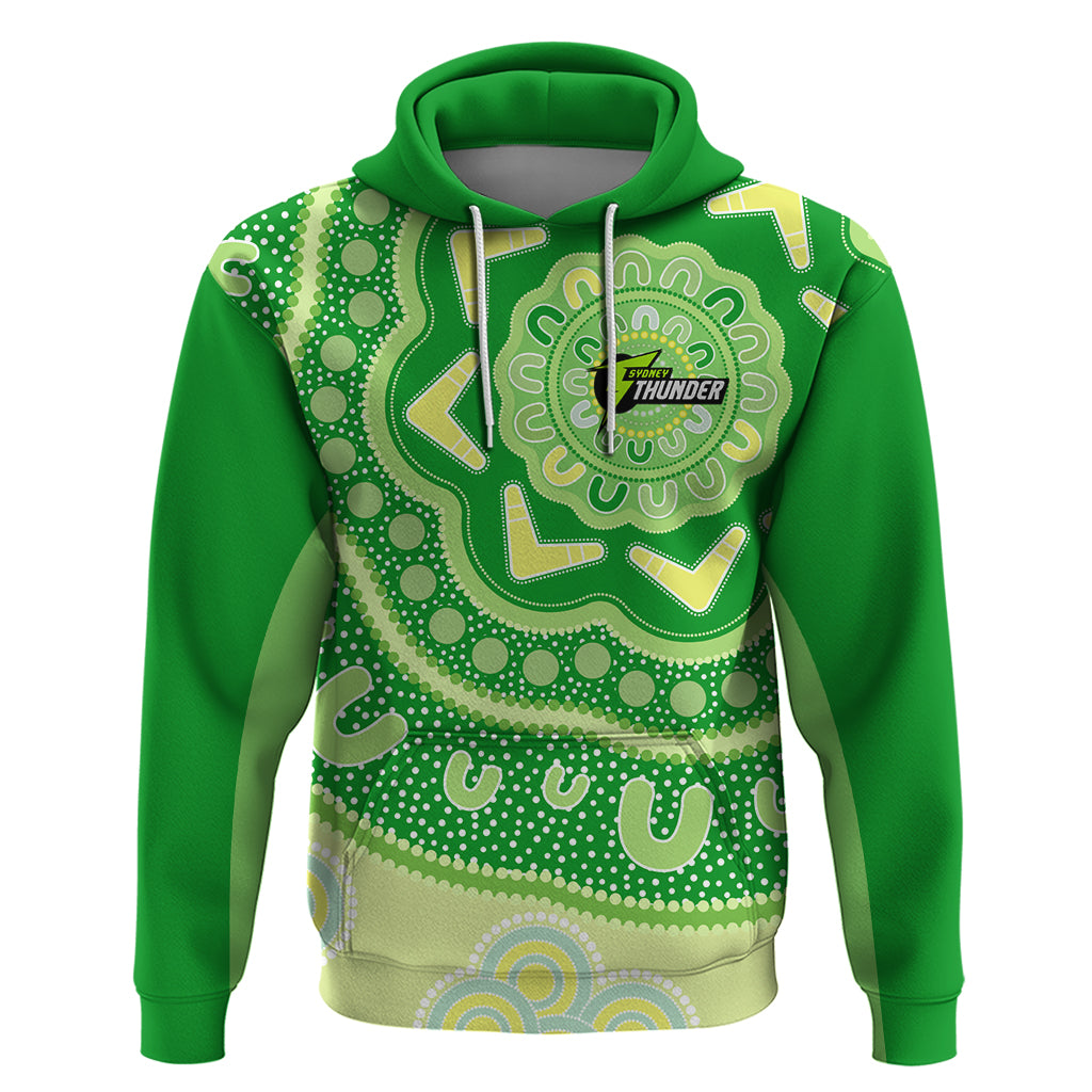Custom BBL Thunder Cricket Hoodie 2024 Aboriginal Art
