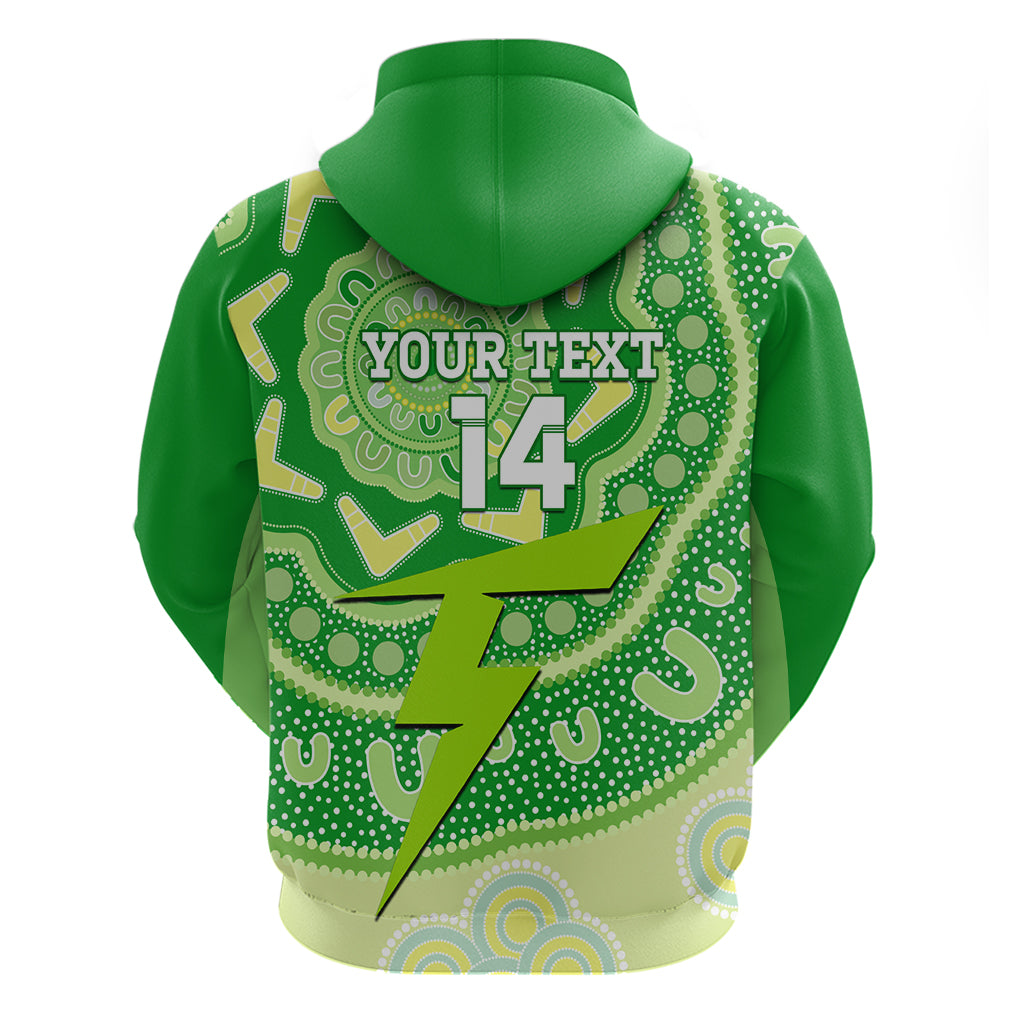 Custom BBL Thunder Cricket Hoodie 2024 Aboriginal Art