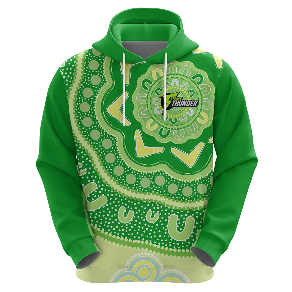 Custom BBL Thunder Cricket Hoodie 2024 Aboriginal Art