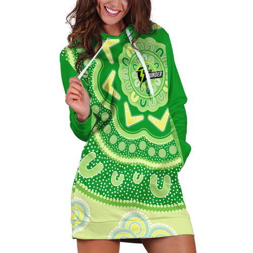 Custom BBL Thunder Cricket Hoodie Dress 2024 Aboriginal Art