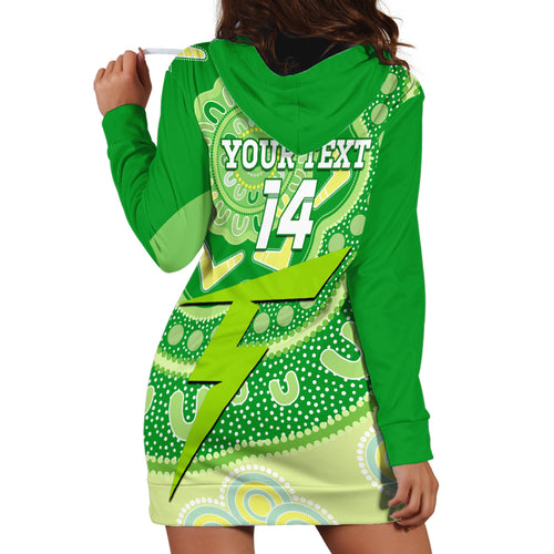 Custom BBL Thunder Cricket Hoodie Dress 2024 Aboriginal Art