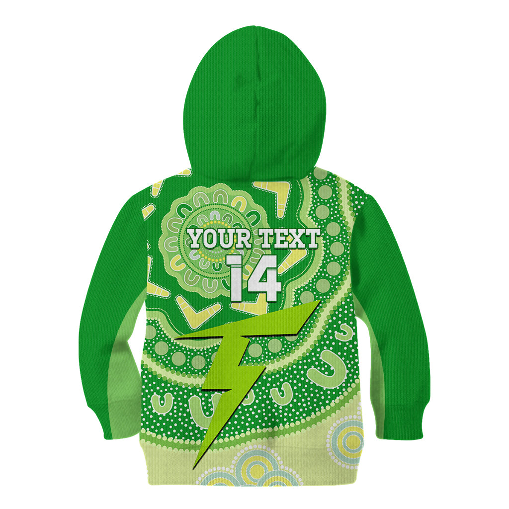 Custom BBL Thunder Cricket Kid Hoodie 2024 Aboriginal Art
