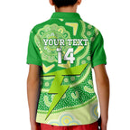Custom BBL Thunder Cricket Kid Polo Shirt 2024 Aboriginal Art