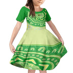 Custom BBL Thunder Cricket Kid Short Sleeve Dress 2024 Aboriginal Art
