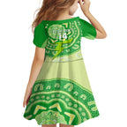 Custom BBL Thunder Cricket Kid Short Sleeve Dress 2024 Aboriginal Art