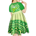 Custom BBL Thunder Cricket Kid Short Sleeve Dress 2024 Aboriginal Art