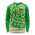 Custom BBL Thunder Cricket Long Sleeve Shirt 2024 Aboriginal Art