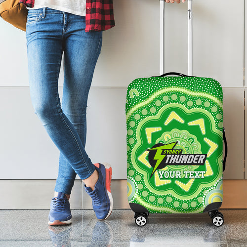 Custom BBL Thunder Cricket Luggage Cover 2024 Aboriginal Art