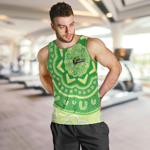 Custom BBL Thunder Cricket Men Tank Top 2024 Aboriginal Art
