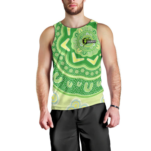 Custom BBL Thunder Cricket Men Tank Top 2024 Aboriginal Art