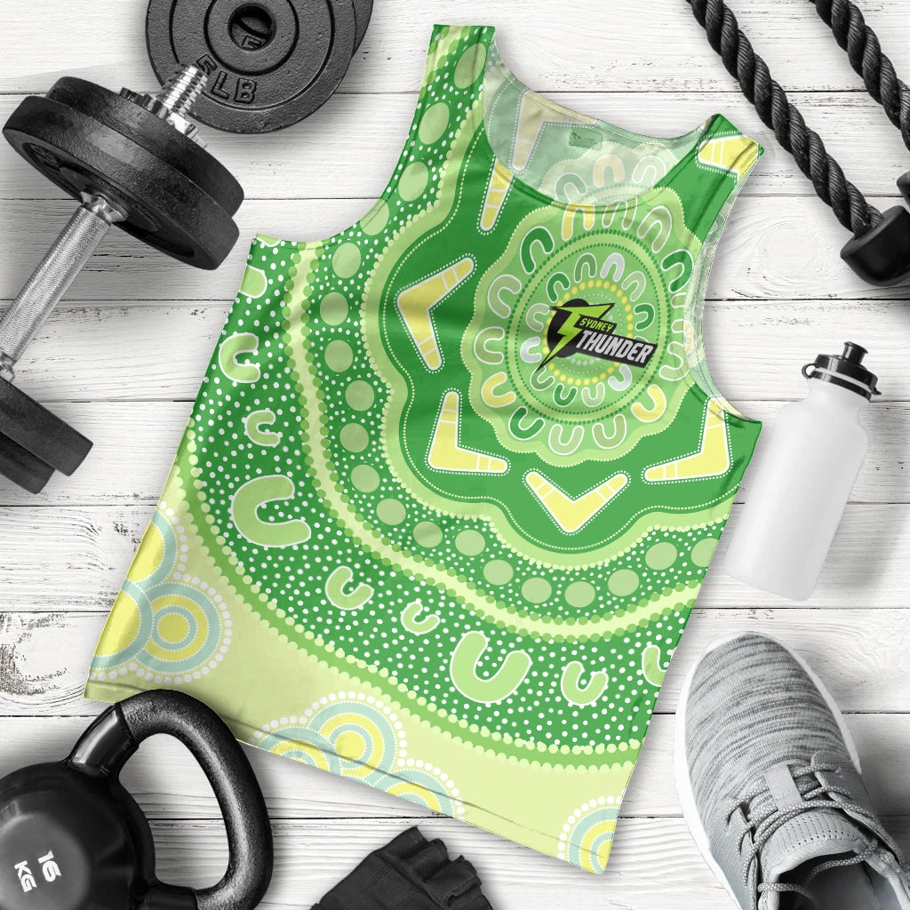 Custom BBL Thunder Cricket Men Tank Top 2024 Aboriginal Art