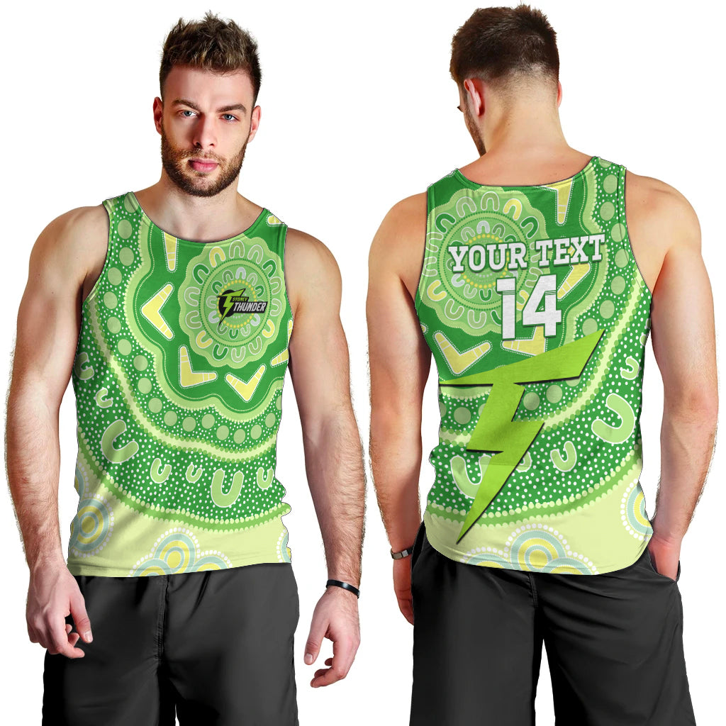 Custom BBL Thunder Cricket Men Tank Top 2024 Aboriginal Art