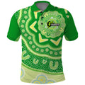Custom BBL Thunder Cricket Polo Shirt 2024 Aboriginal Art