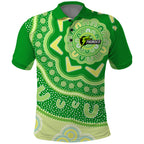 Custom BBL Thunder Cricket Polo Shirt 2024 Aboriginal Art