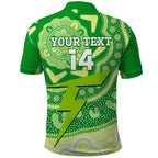 Custom BBL Thunder Cricket Polo Shirt 2024 Aboriginal Art
