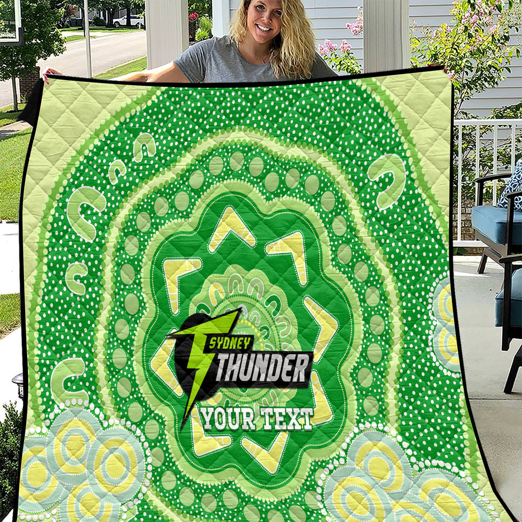 Custom BBL Thunder Cricket Quilt 2024 Aboriginal Art