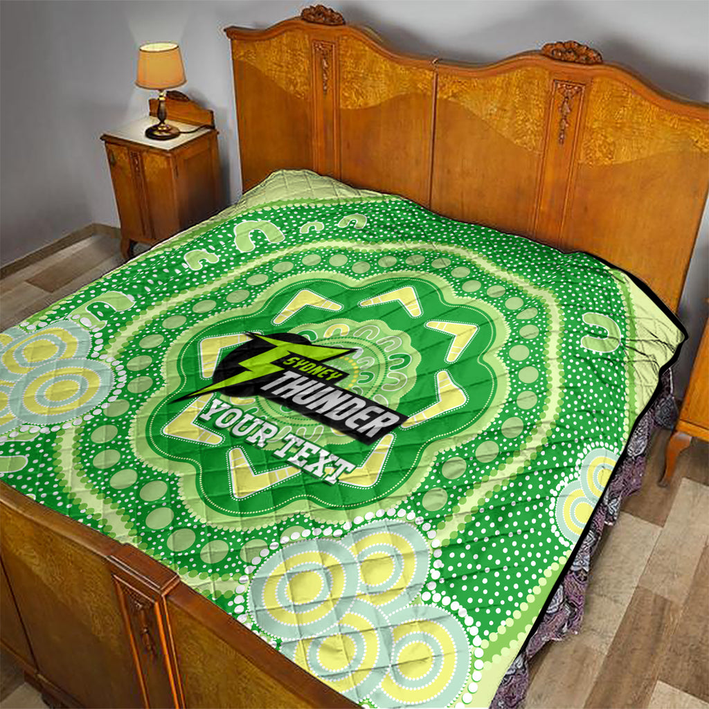 Custom BBL Thunder Cricket Quilt 2024 Aboriginal Art
