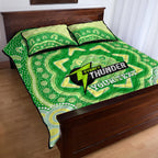 Custom BBL Thunder Cricket Quilt Bed Set 2024 Aboriginal Art
