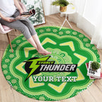 Custom BBL Thunder Cricket Round Carpet 2024 Aboriginal Art