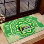 Custom BBL Thunder Cricket Rubber Doormat 2024 Aboriginal Art